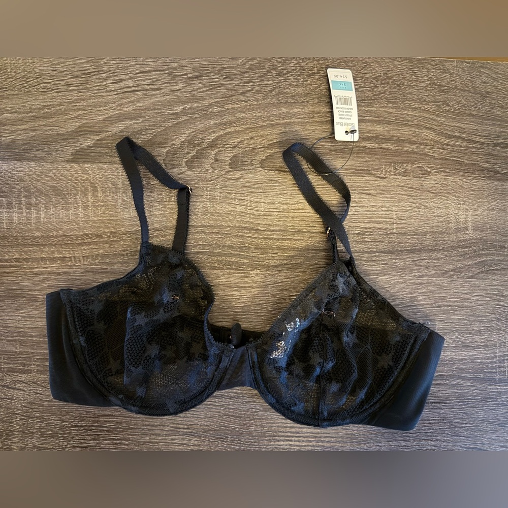 Skarlett Blue Elegant Black Lace Underwire Bra- NWT 34C